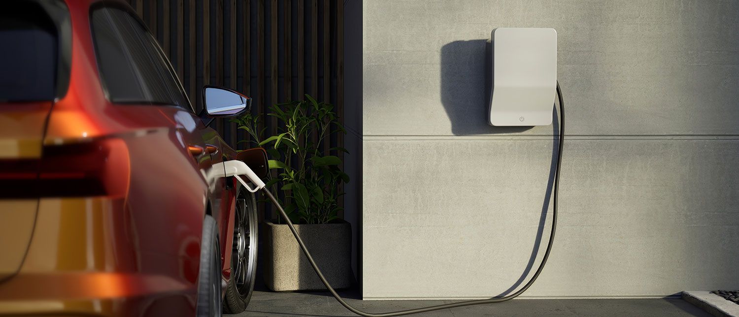 Elektrofahrzeug wird geladen